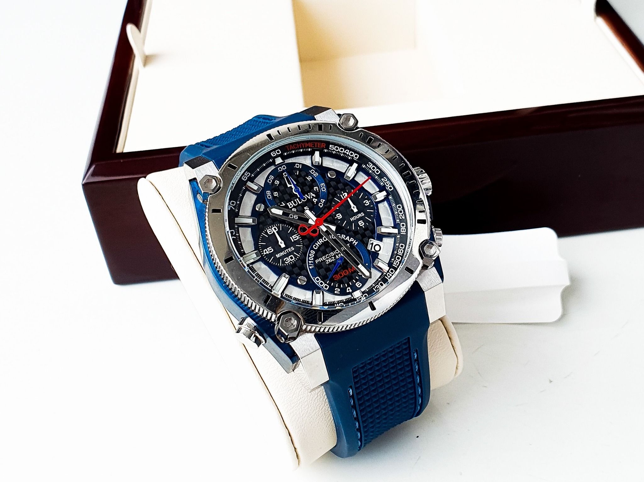 Bulova Precisionist Chronograph 98B315 ng H Nam Ch nh H ng