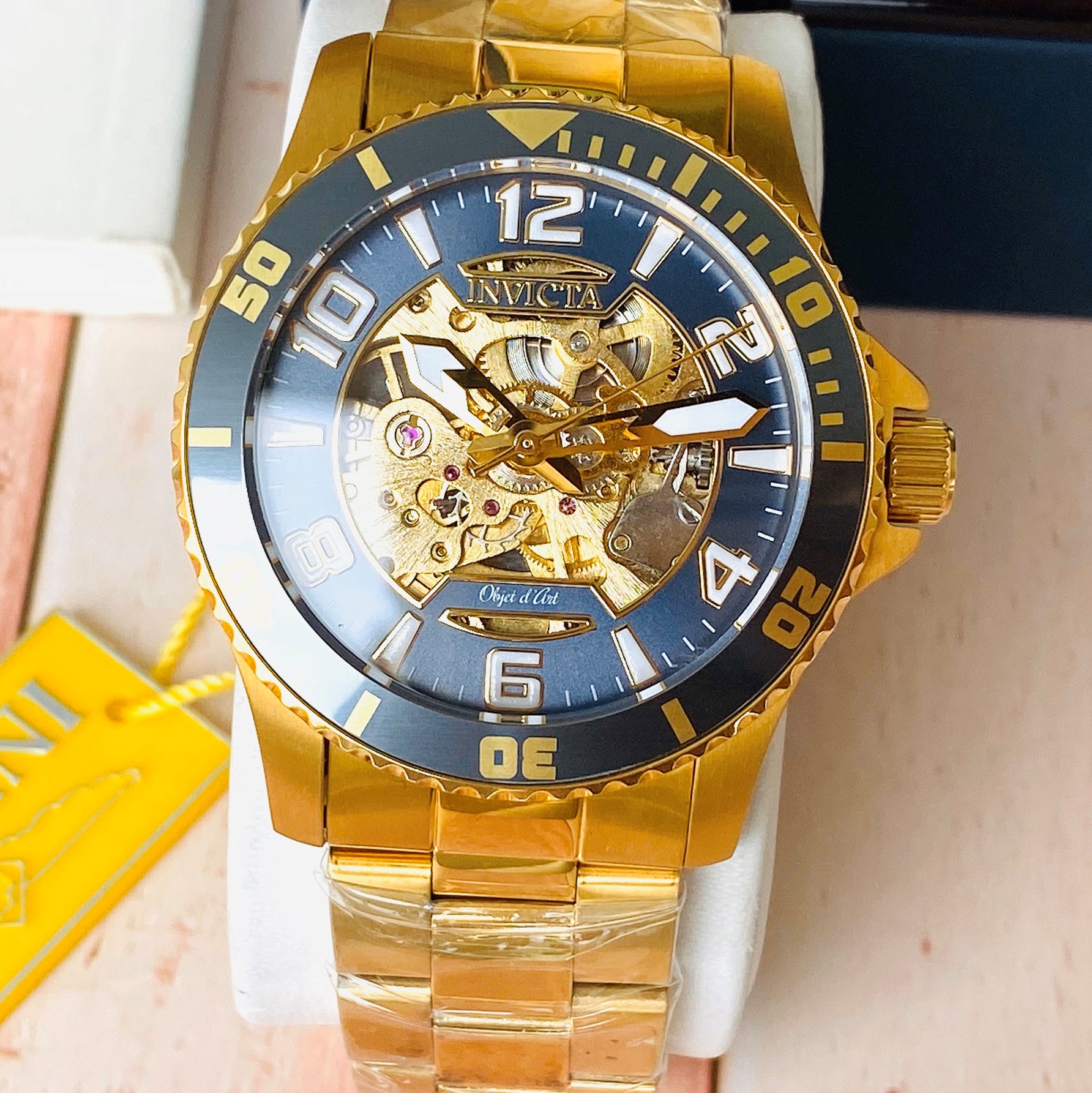 Invicta Objet D Art Automatic Gold Dial 22604 Đồng Hồ Nam