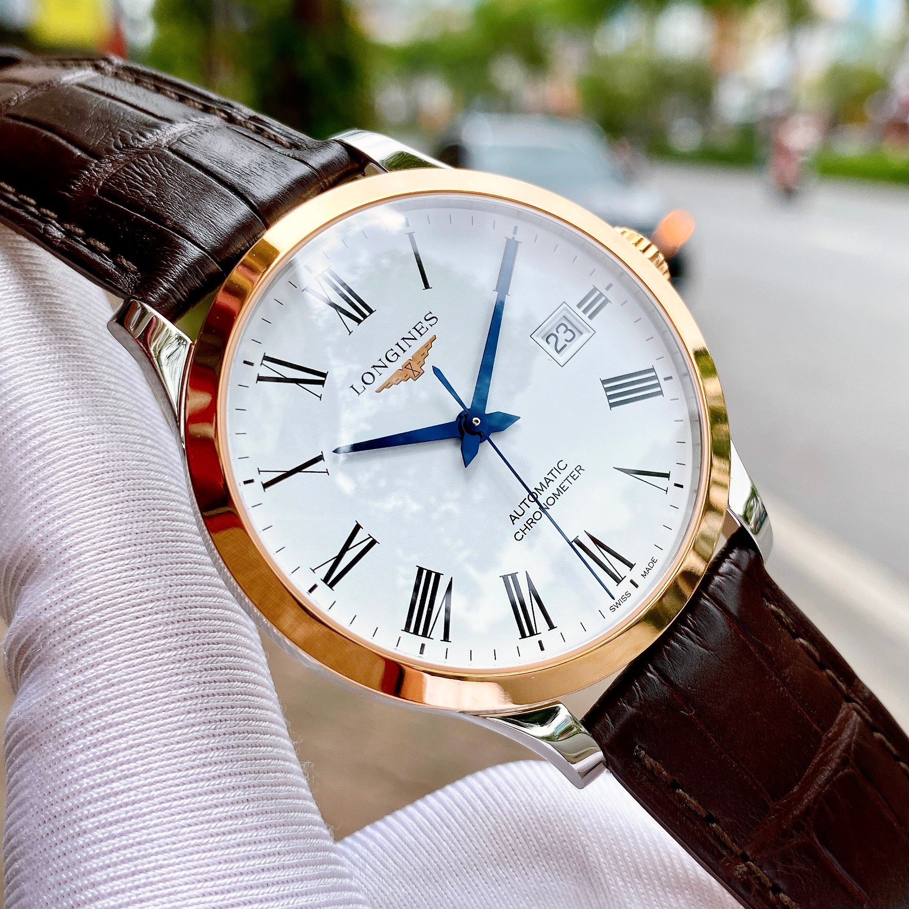 Longines Record Rose 38.5mm L2.820.5.11.2 L28205112 PhongWatch