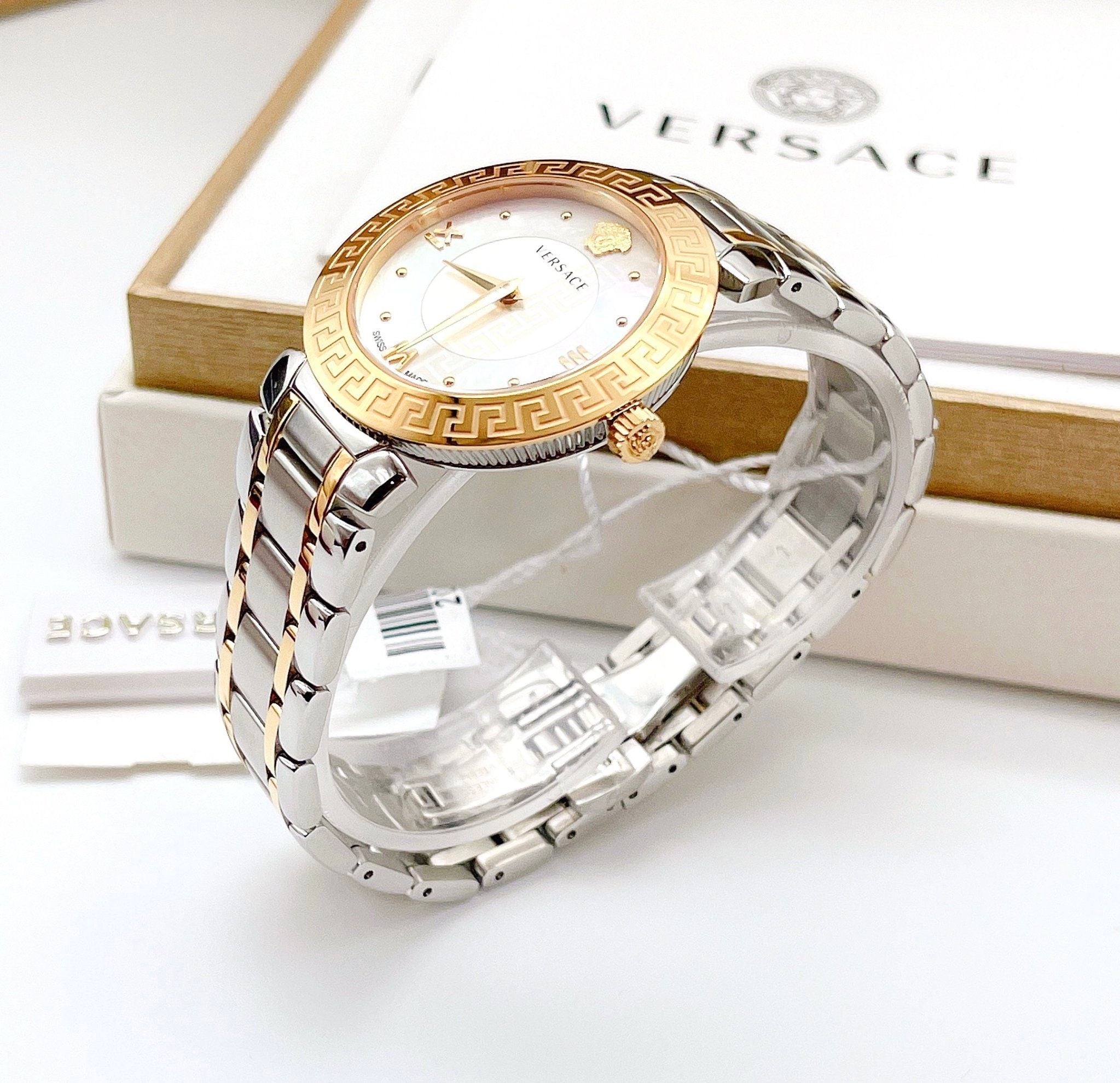 Versace Daphnis Quartz Mother Of Pearl Dial Two Tone V16060017 