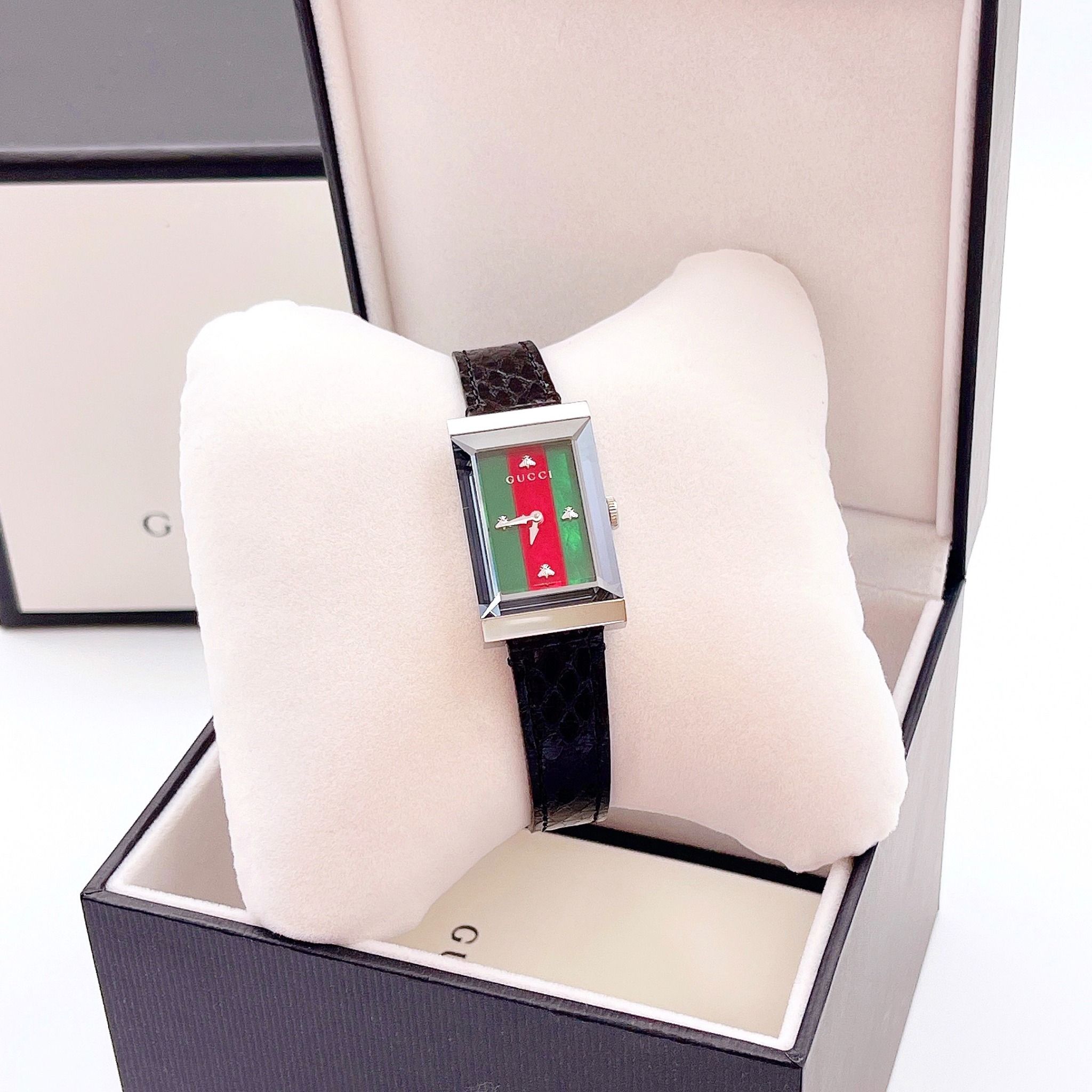 Gucci G-Frame Green and Red Mother of Pearl Dial YA147403 - Đồng Hồ Nữ –  PhongWatch