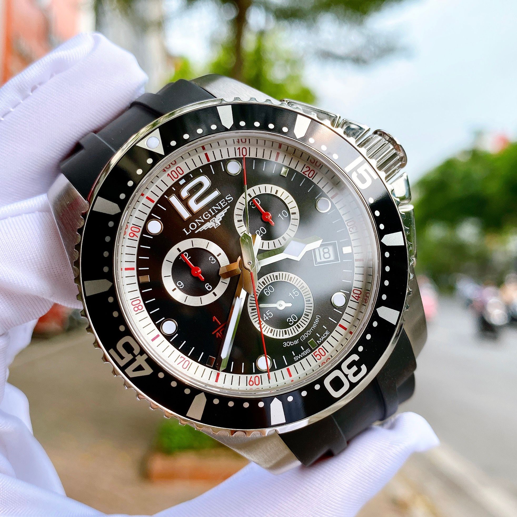 Longines HydroConquest Quartz Chrono 47mm L3.843.4.56.2 ng H