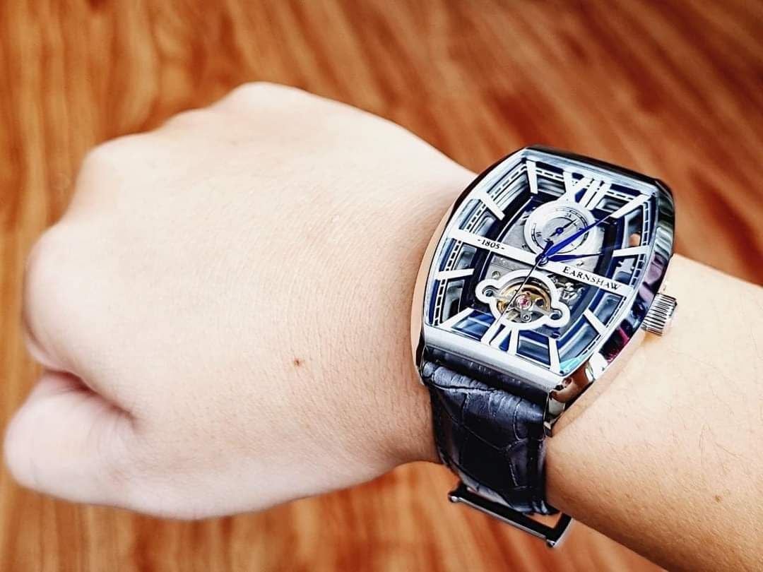 Thomas Earnshaw Orologio Automatico Uomo ES-8110-01: Scheletro E Pelle