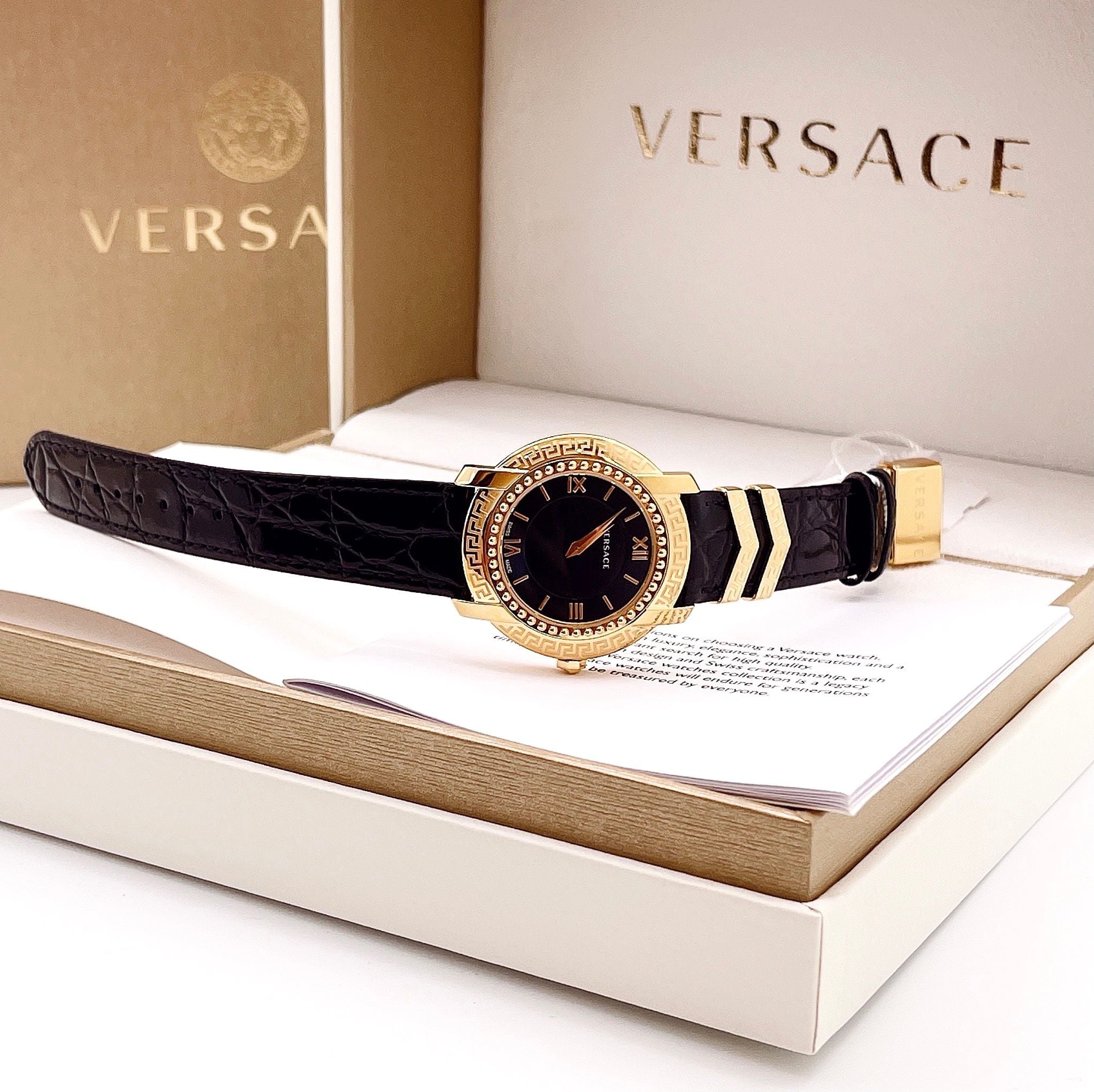 Versace DV25 Quartz Black Mother Of Pearl VAM030016 36mm - Đồng Hồ Nữ ...