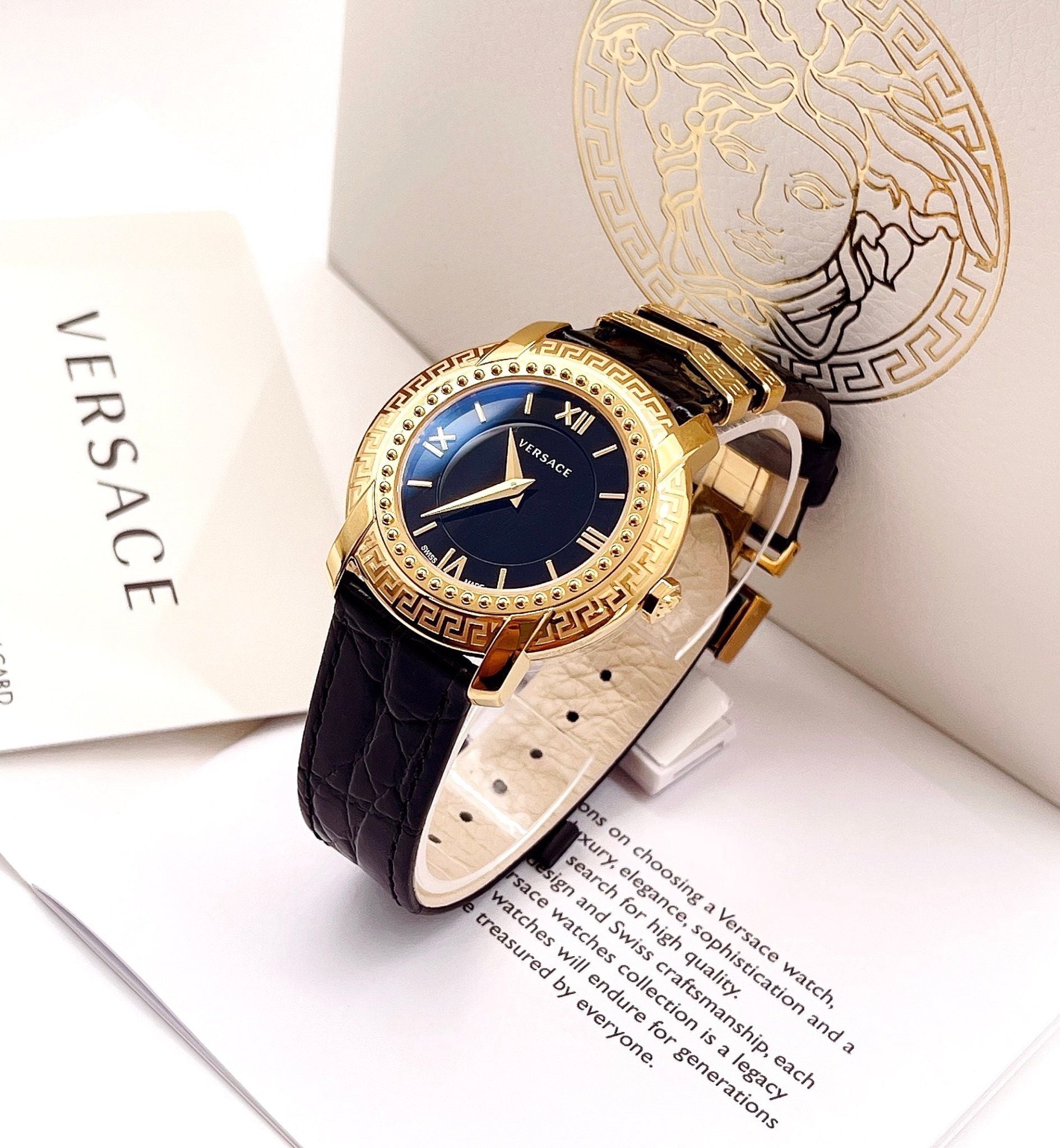 Versace DV25 Quartz Black Mother Of Pearl VAM030016 36mm - Đồng Hồ Nữ ...