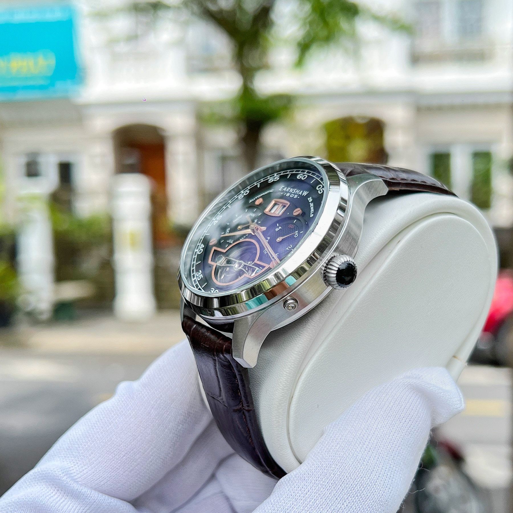Orologio Automatico Uomo Thomas Earnshaw Baron ES-8187-02 - Quadrante Aperto Giorno Data Mese