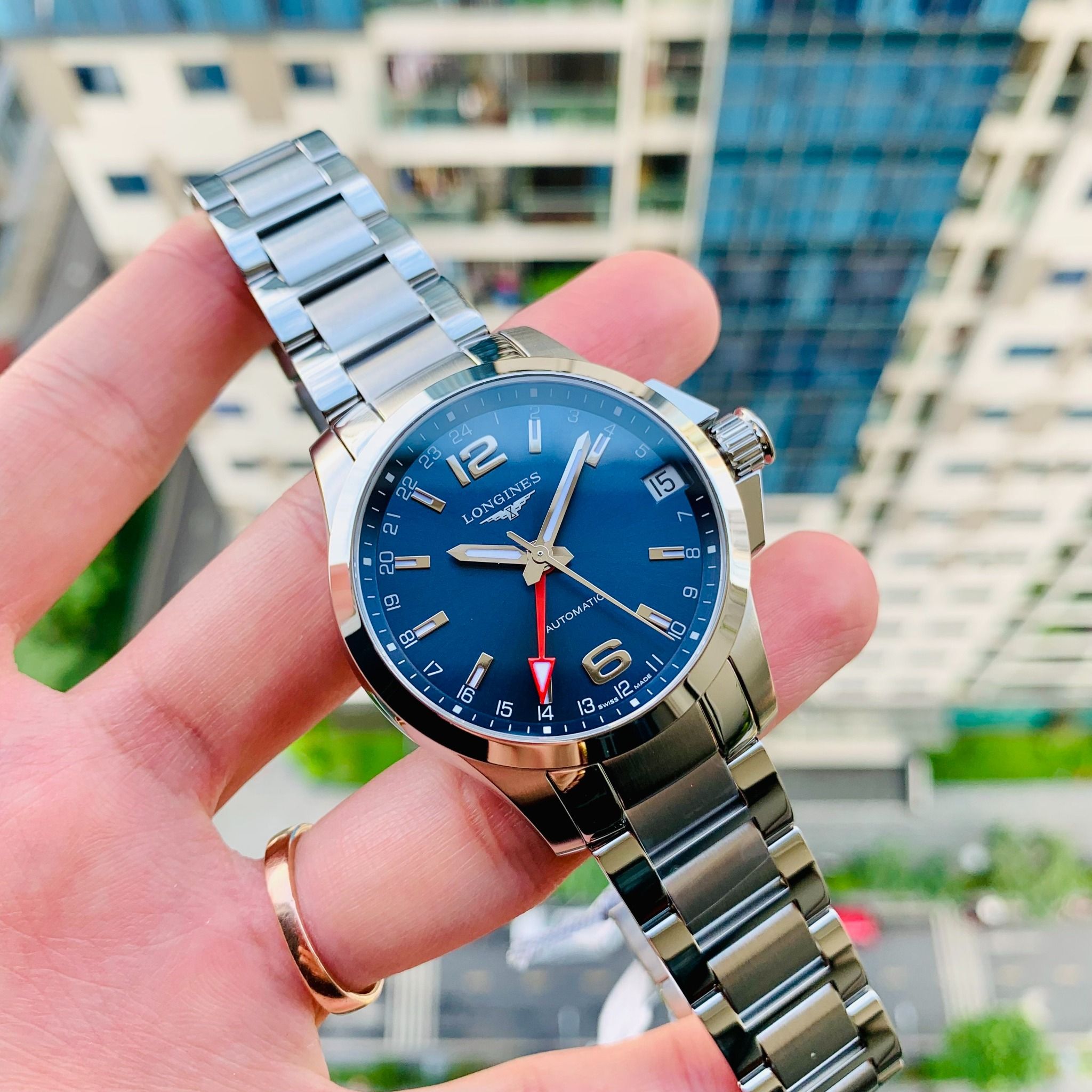 Longines Conquest GMT Automatic L3.687.4.99.6 L36874996 PhongWatch