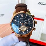 Heritor Automatic Arthur Semi-Skeleton Leather-Band Watch w/ Day/Date  - HERHR7906 - Đồng Hồ Nam