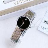 A - Movado 0607288 Serio Black Dial 28mm - Đồng Hồ Nữ