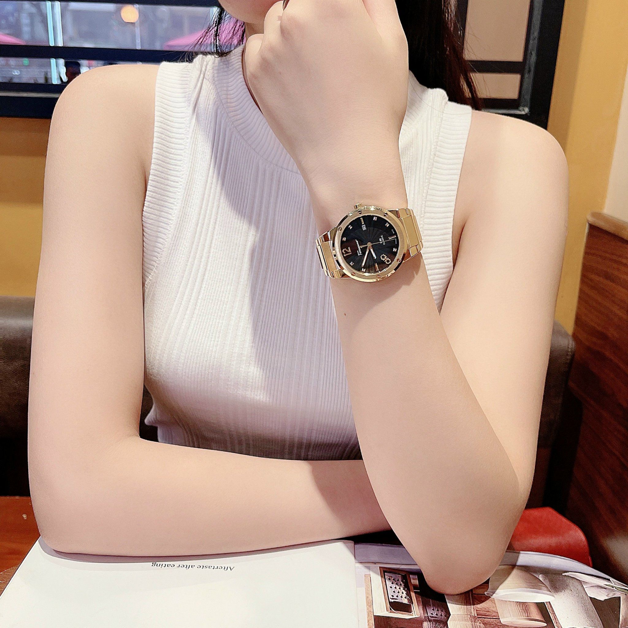 サルヴァトーレフェラガモ　クォーツ 38MM SFMD00321 レディース Salvatore Ferragamo F-80 Classic Bracelet Watch 38mm
