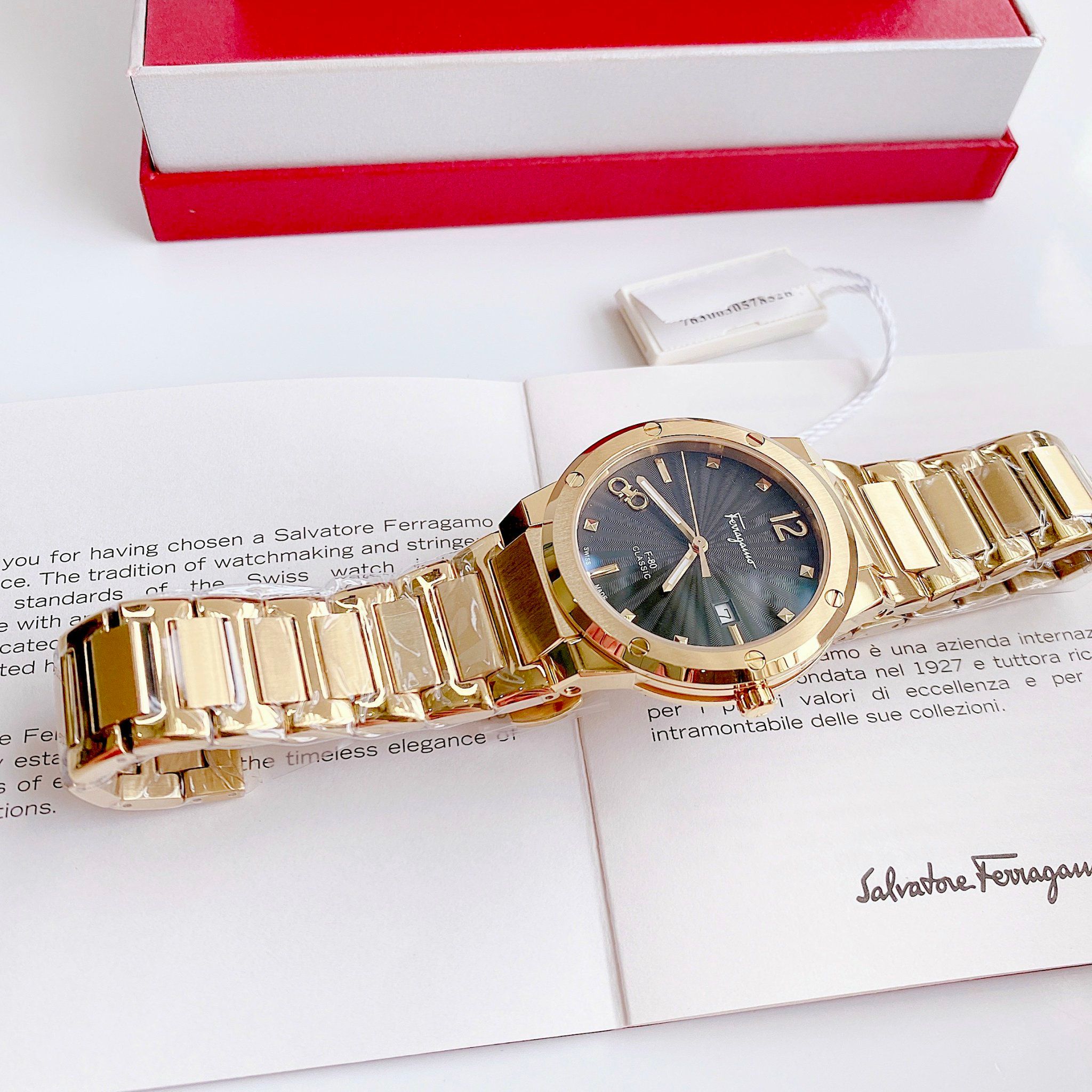 Salvatore Ferragamo F-80 Classic Bracelet Watch 38mm