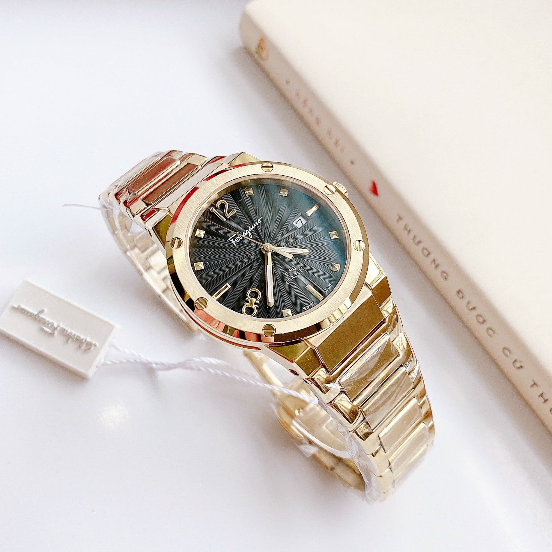 Salvatore Ferragamo F-80 Classic Bracelet Watch 38mm