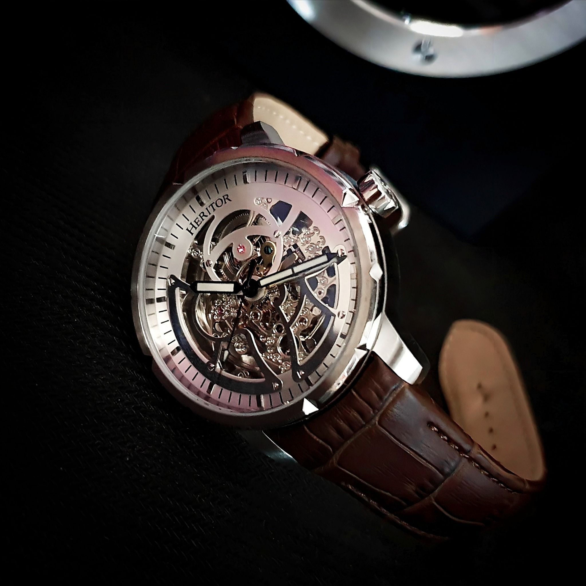 Heritor Ryder Skeleton Dial Automatic Mens HRT HR4603 HR4603 n PhongWatch