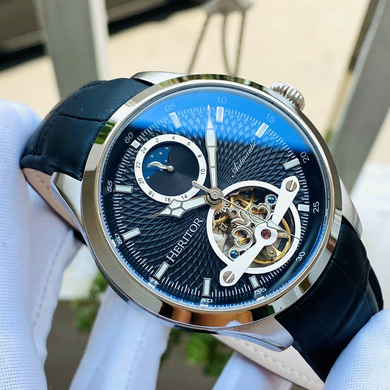 Heritor Automatic Gregory Semi Skeleton HERHR8102 ng H Nam PhongWatch