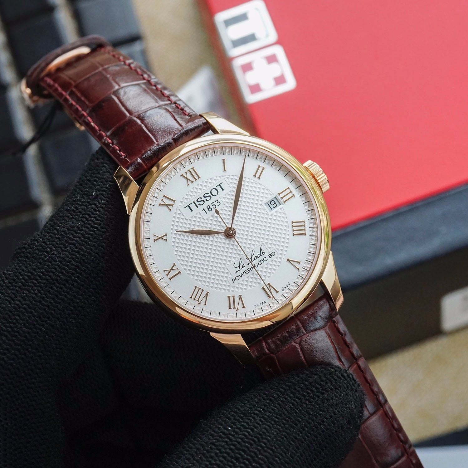 Tissot Le Locle Automatico | T0064073603300 | Cassa 39,3 Mm | Oro Rosa PVD | Cinturino Pelle