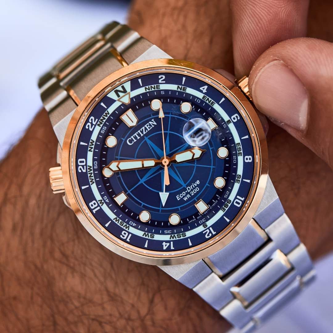 Citizen EcoDrive Endeavor GMT BJ714452L Sapphire 44mm Đồng Hồ Nam