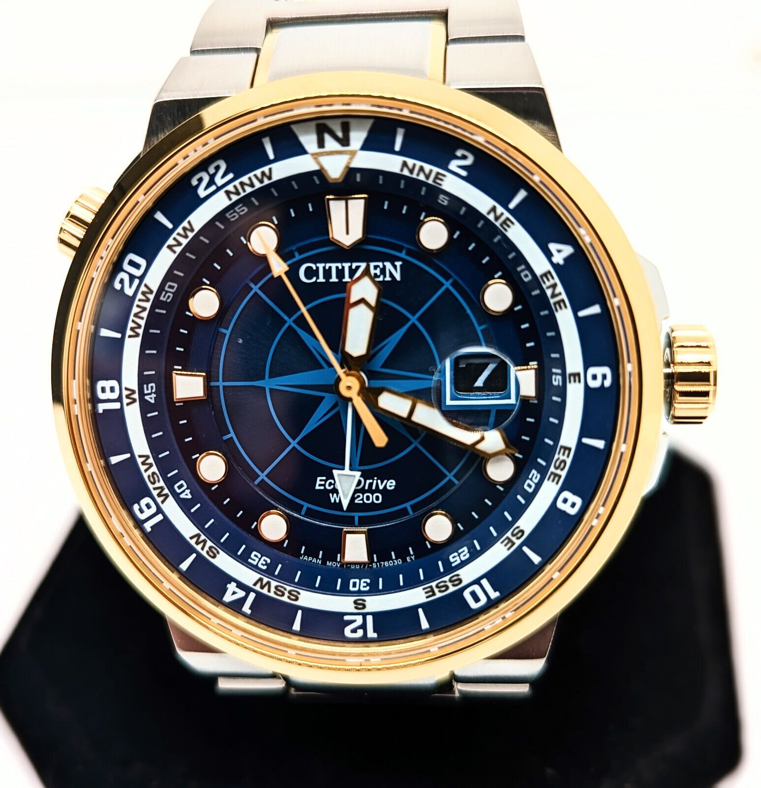 Citizen EcoDrive Endeavor GMT BJ714452L Sapphire 44mm Đồng Hồ Nam