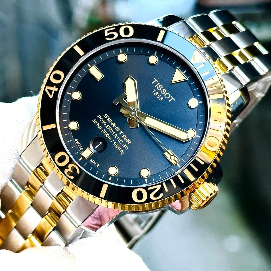 Tissot Seastar 1000m Black Demi Gold T120.407.22.051.00 ng H