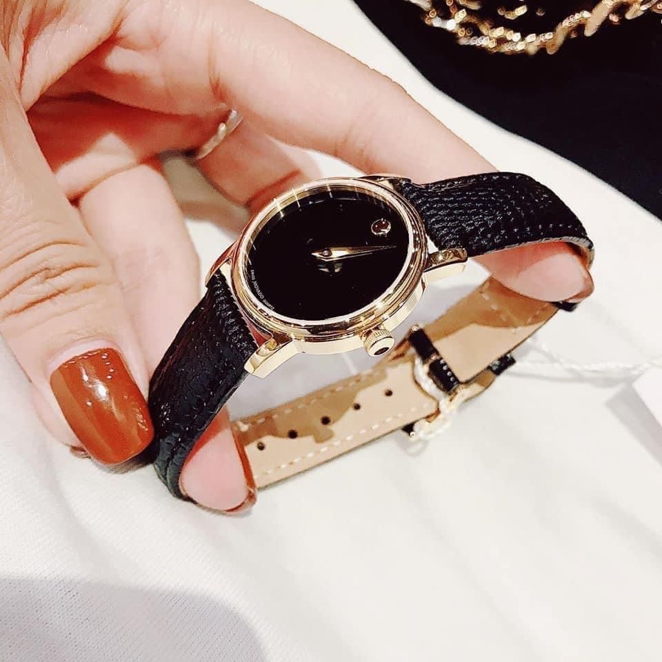 Movado Museum 2100006 Black Leather Ladies Watch ng H N PhongWatch