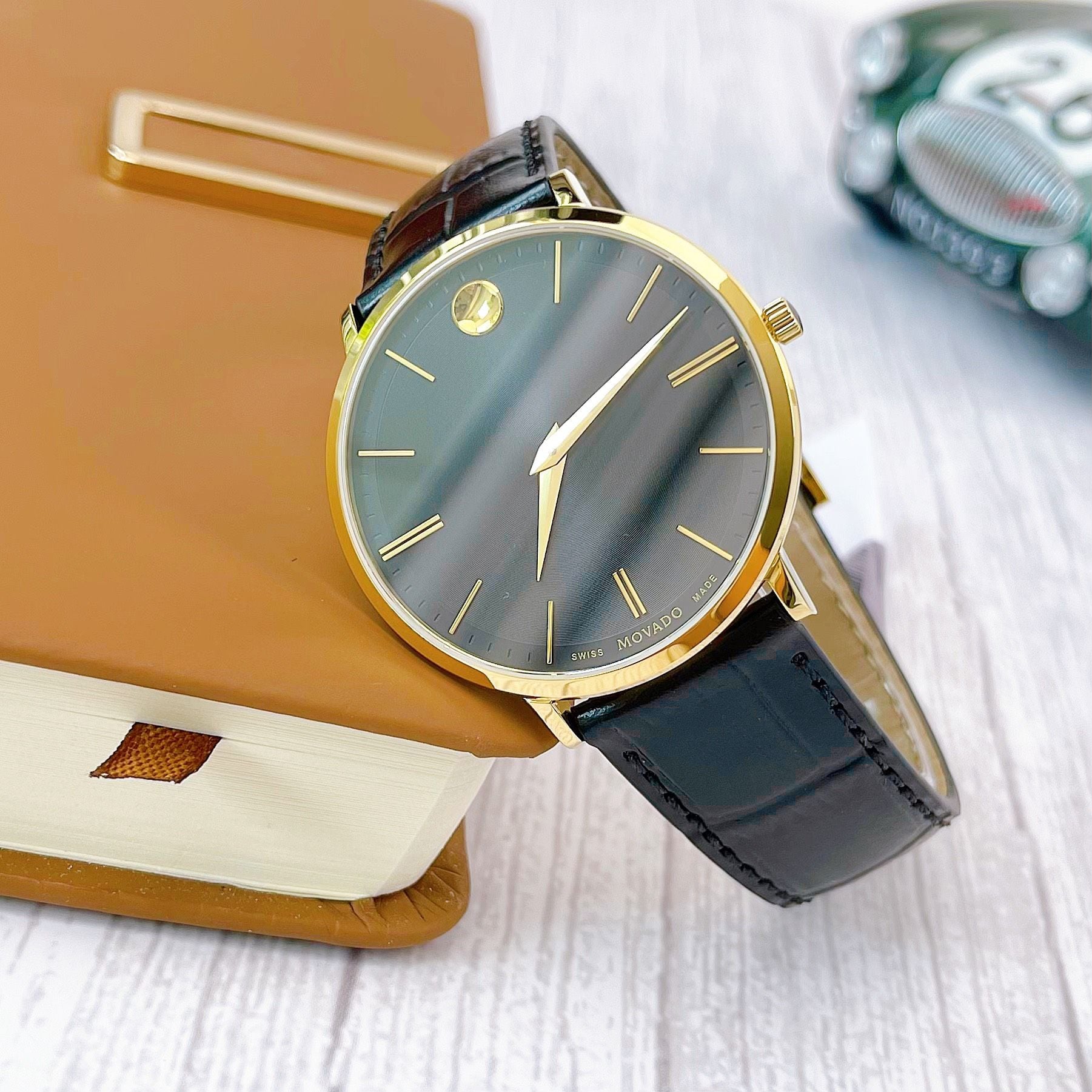 MOVADO モバード 0607173 Ultra Slim 黒金 ミニマリズム ウルトラ 