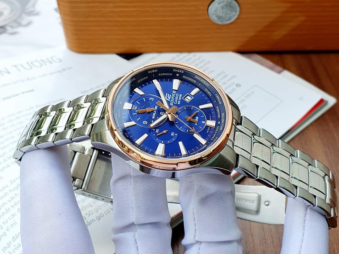 Casio Quartz EFR-304PG Edifice World Time ( EFR304PG ) - Đồng Hồ Nam ...
