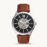 Fossil Automatic BQ2386 Flynn Brown Leather Watch - Đồng Hồ Nam