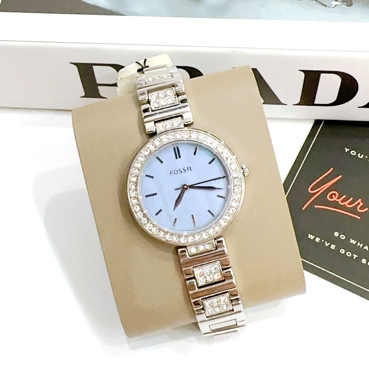 FOSSIL 腕時計 KARLI BQ3865 Fossil BQ3865 Karli Three-Hand Stainless Steel Watch