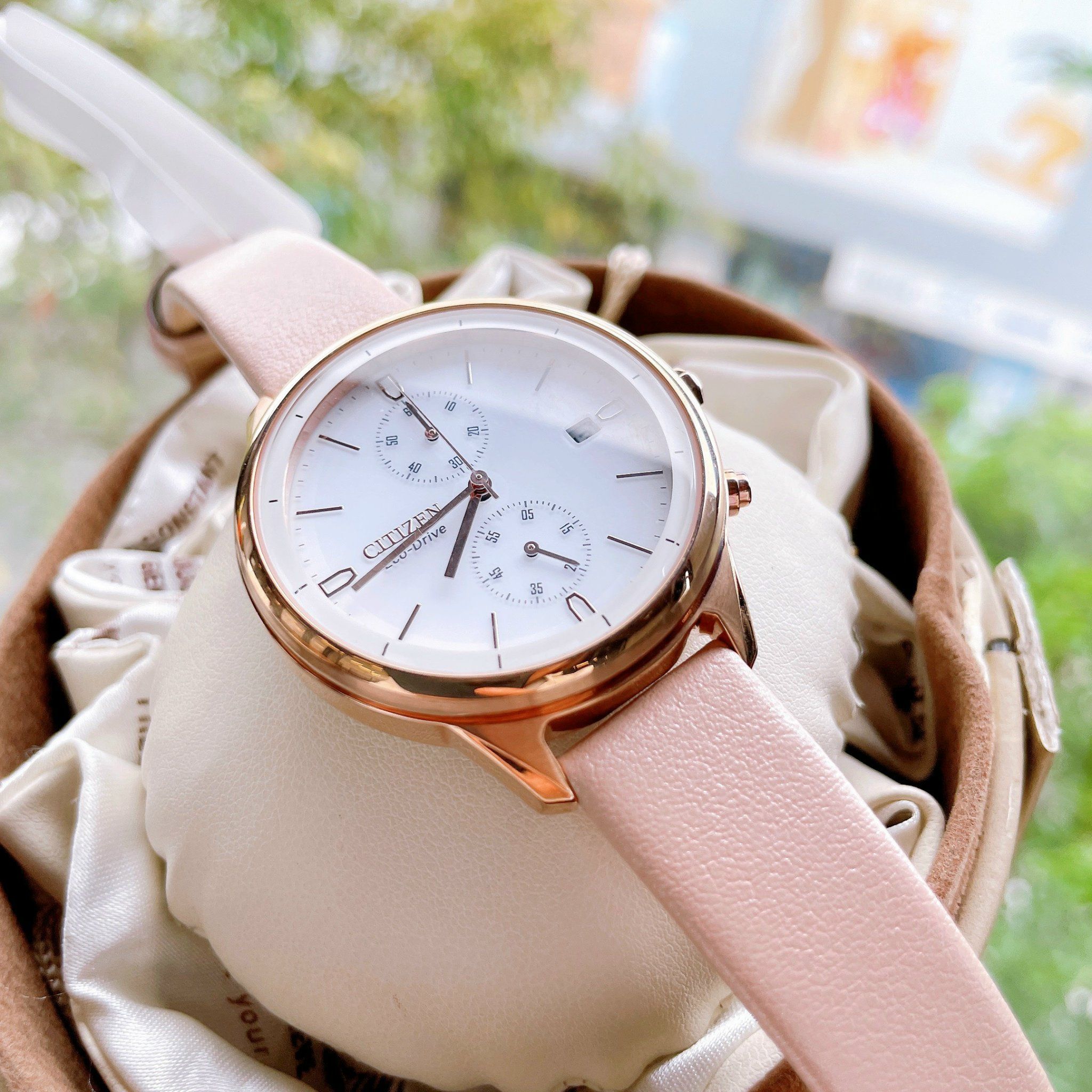 Citizen Women\'s Watch FB2003-05A Eco-Drive Chronograph White Dial Rose Gold 39mm Citizen Women main image 4