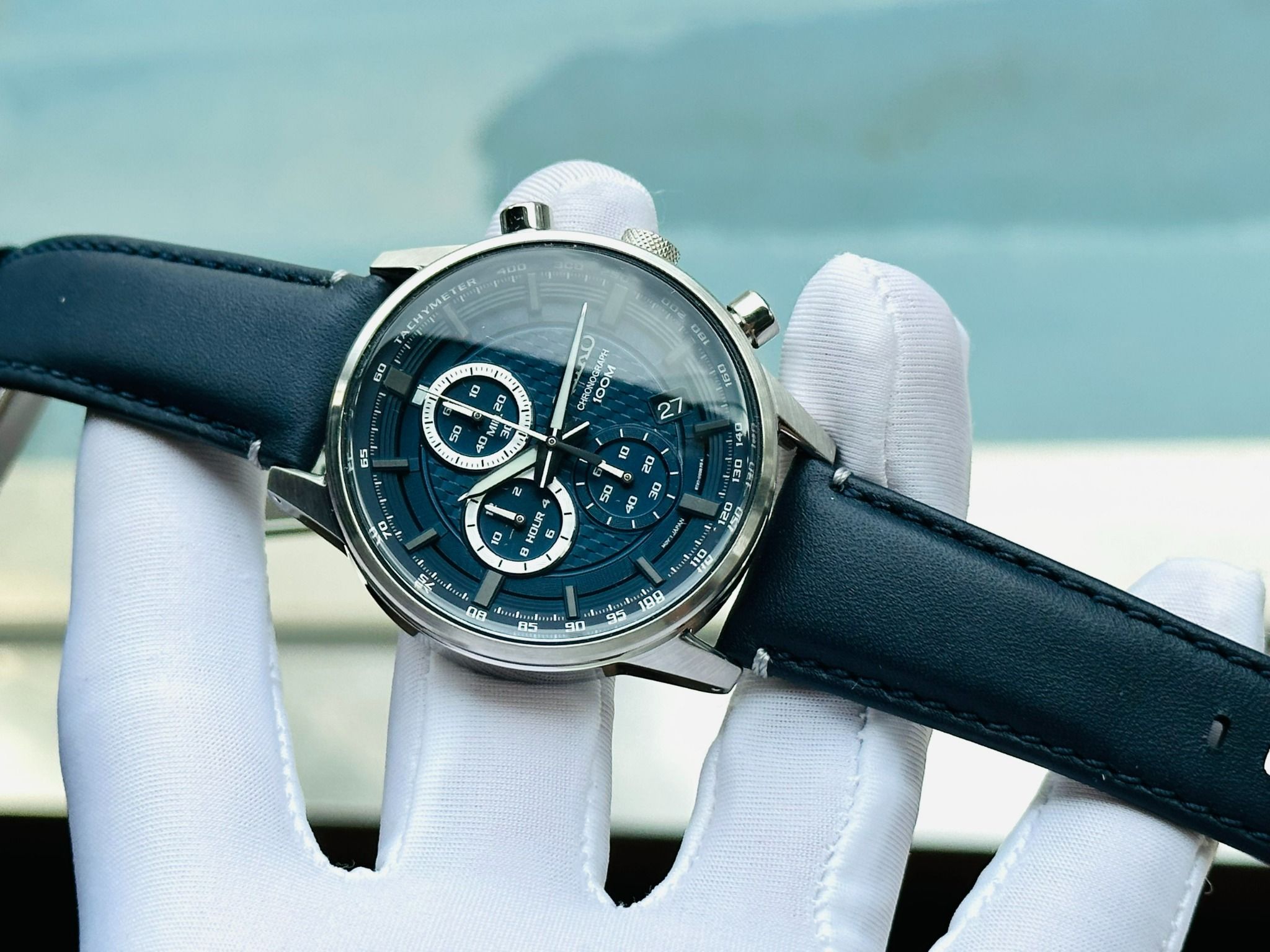 メンズ SEIKO 腕時計 クォーツ ネイビー