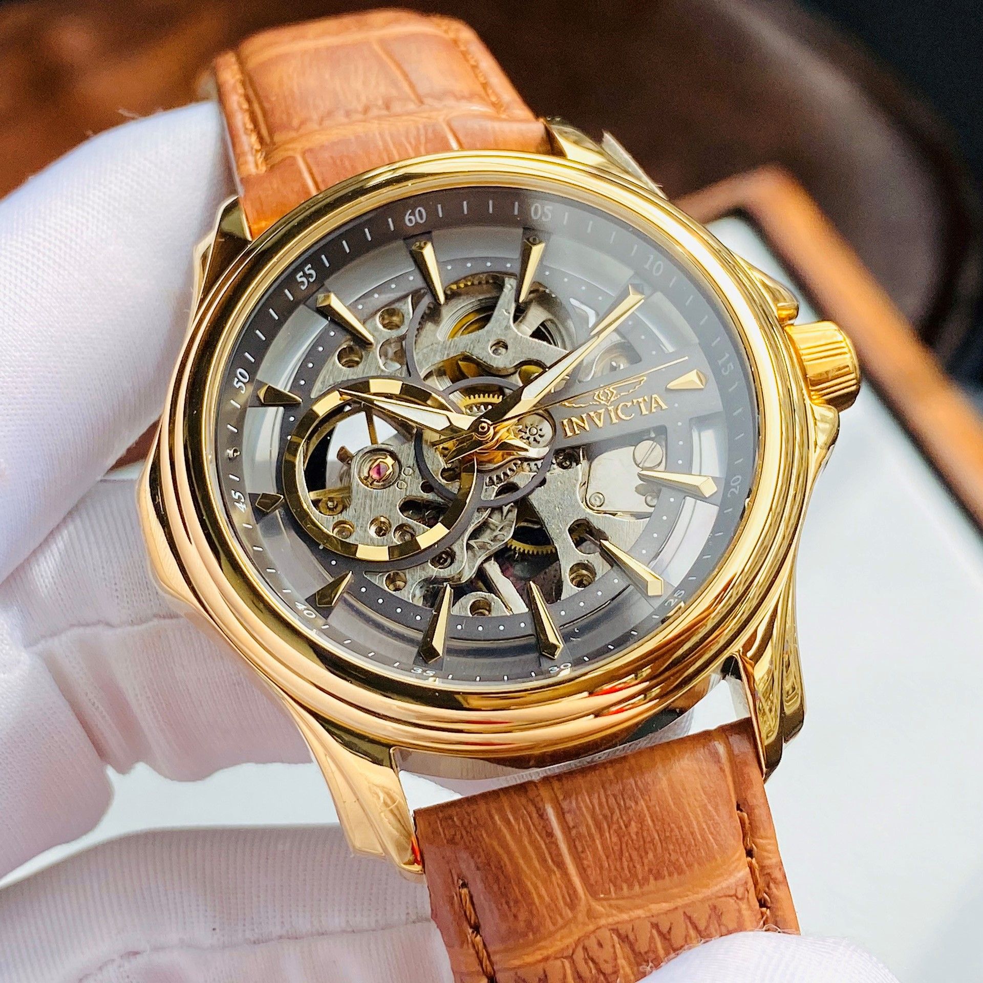 Invicta Quartz IN37949 Grey Dial ManualWind Đồng Hồ Nam PhongWatch