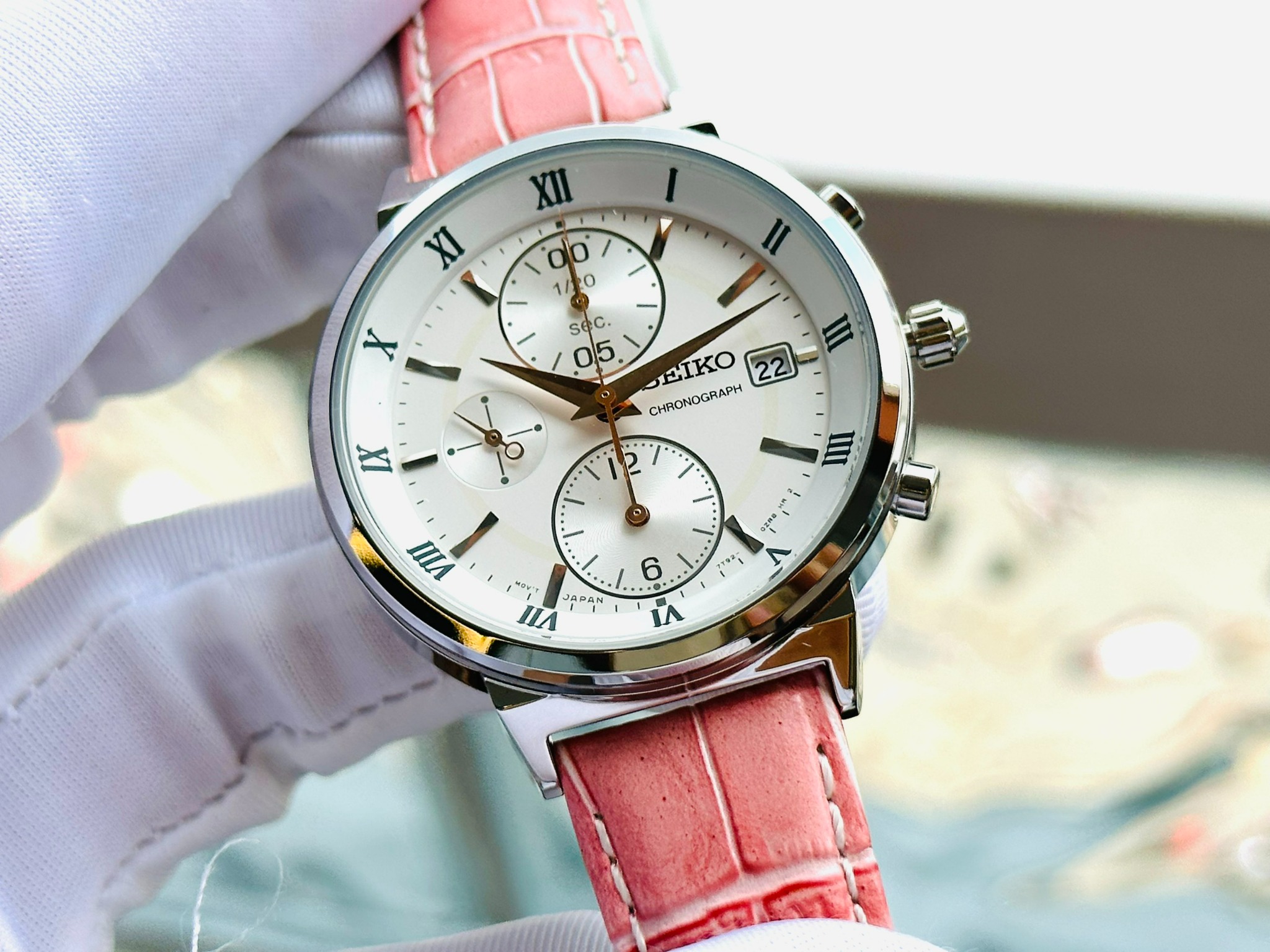 Seiko Quartz SNDV35P1 Chronograph ng H N Ch nh H ng Gi