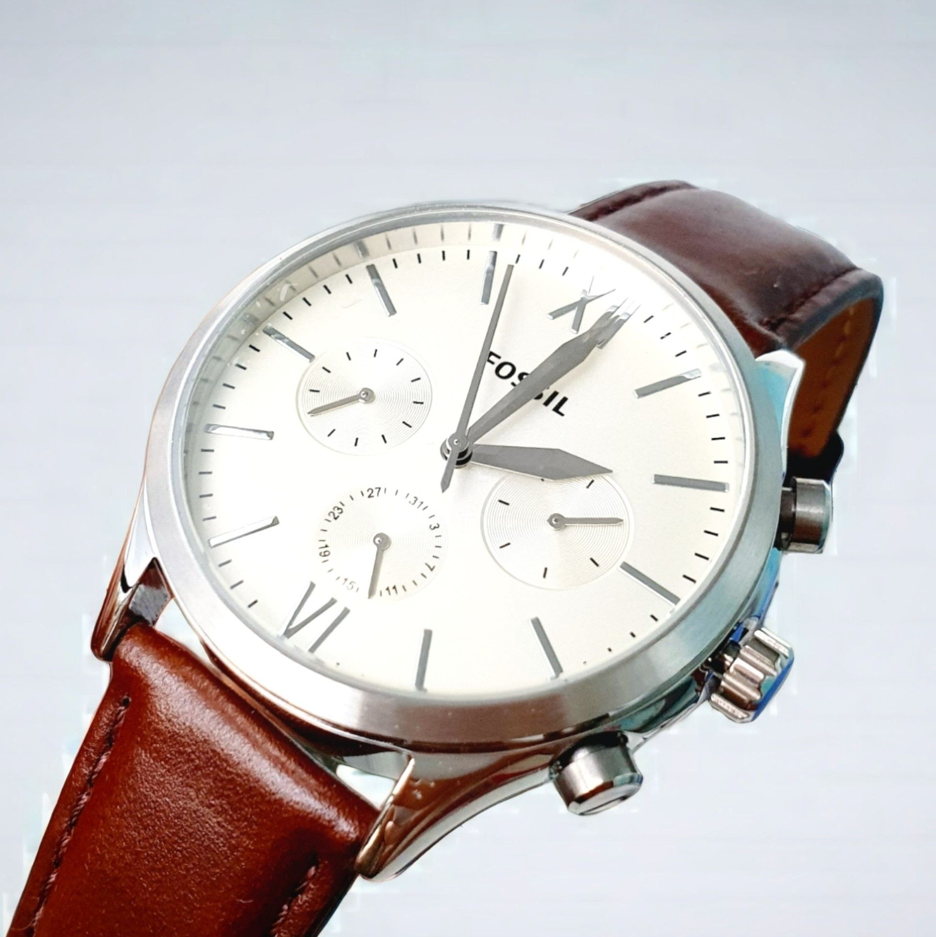 Fossil Quartz BQ2363 Fenmore Midsize Multifunction Brown Leather