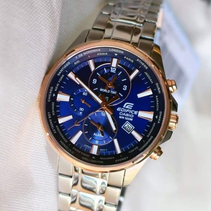 Casio Quartz EFR-304PG-2A Edifice World Time - Đồng Hồ Nam – PhongWatch