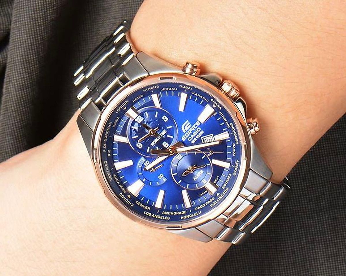 Casio Quartz EFR-304PG-2A Edifice World Time - Đồng Hồ Nam – PhongWatch
