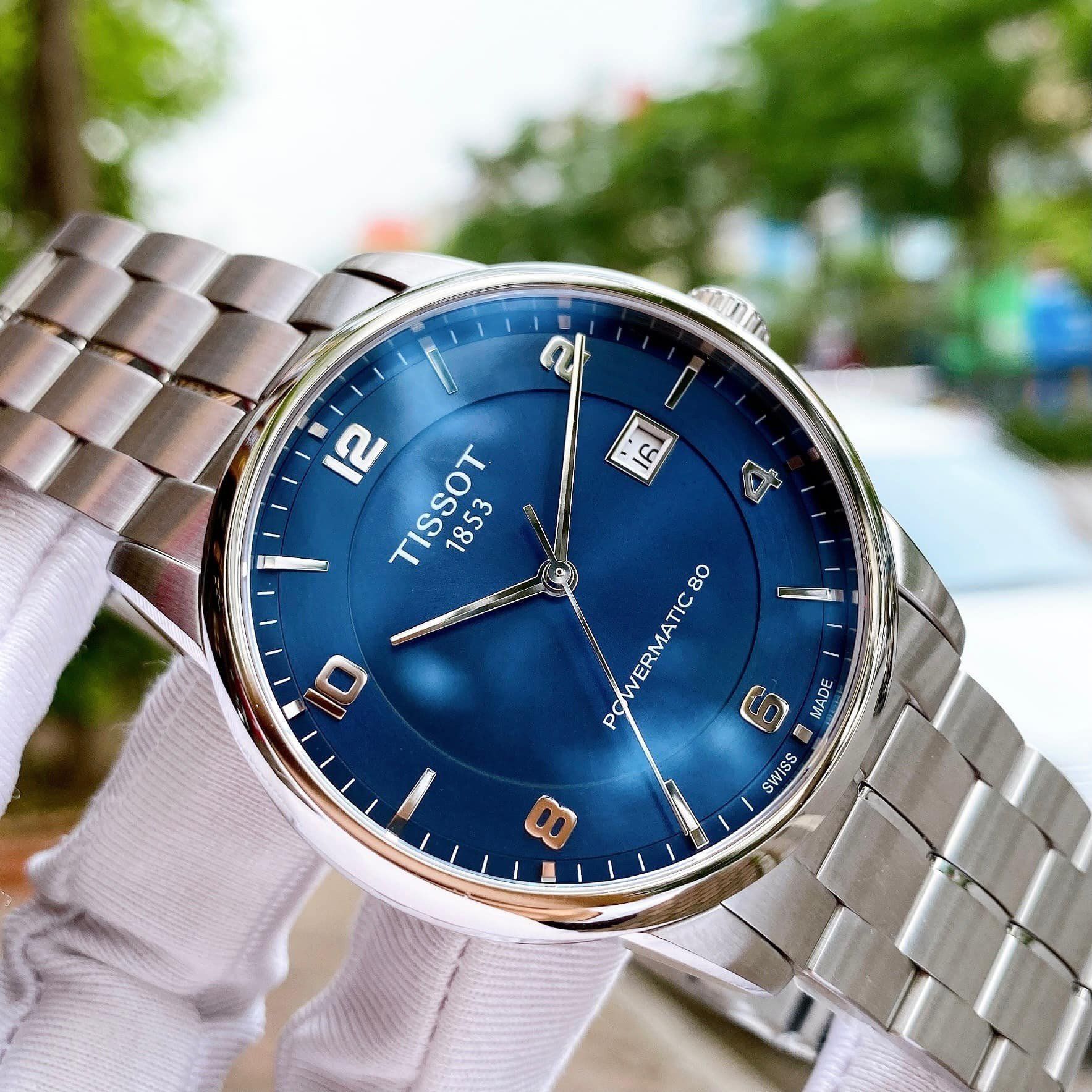 Tissot luxury powermatic 80 blue sale
