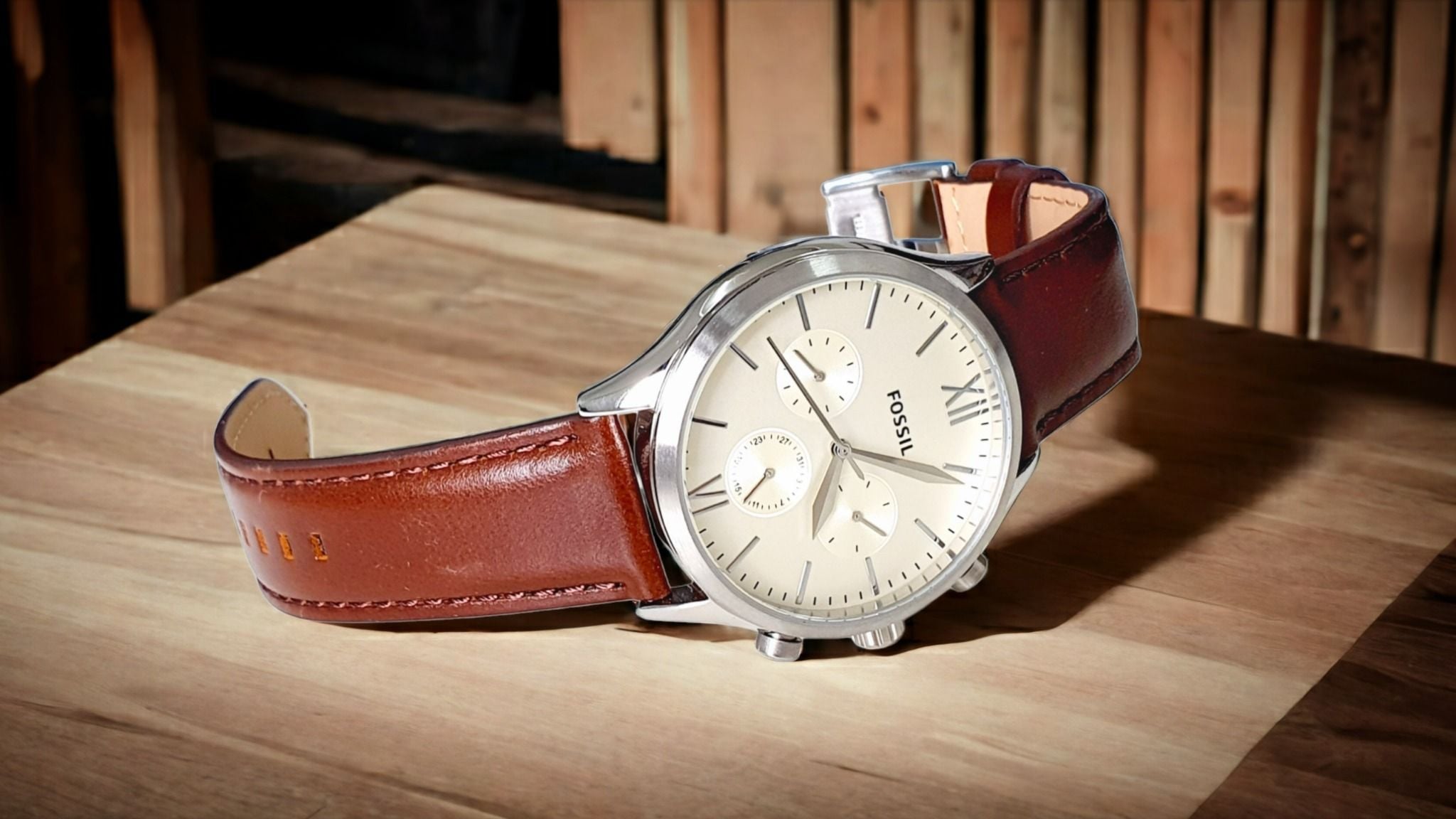 Fossil BQ2363 Orologio Da Uomo Fenmore – Design Elegante, Movimento Al Quarzo, Cinturino In Pelle, Cassa In Acciaio
