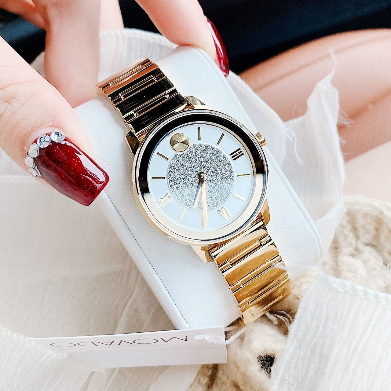 Movado Quartz 3600774 Bold Luxe Silver ng H N Ch nh H ng