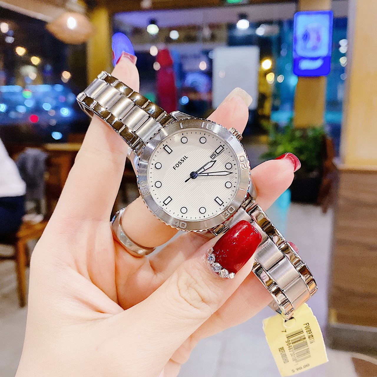 Fossil BQ3595 Dayle Three-Hand Date Stainless Steel Watch Fossil BQ3595 DAYLE Stainless Steel 38mm - Zegarek.net main image 4