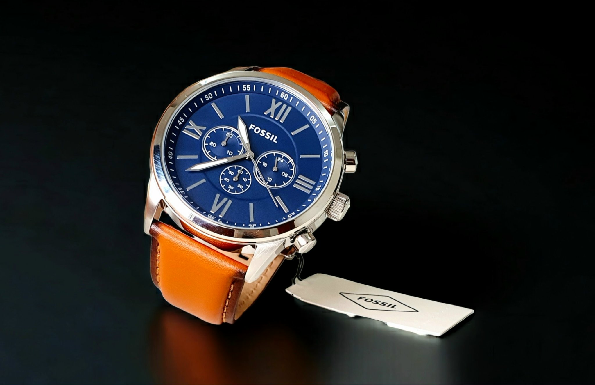 Fossil Quartz BQ2125IE Flynn Chronograph Brown Leather ng H Nam PhongWatch