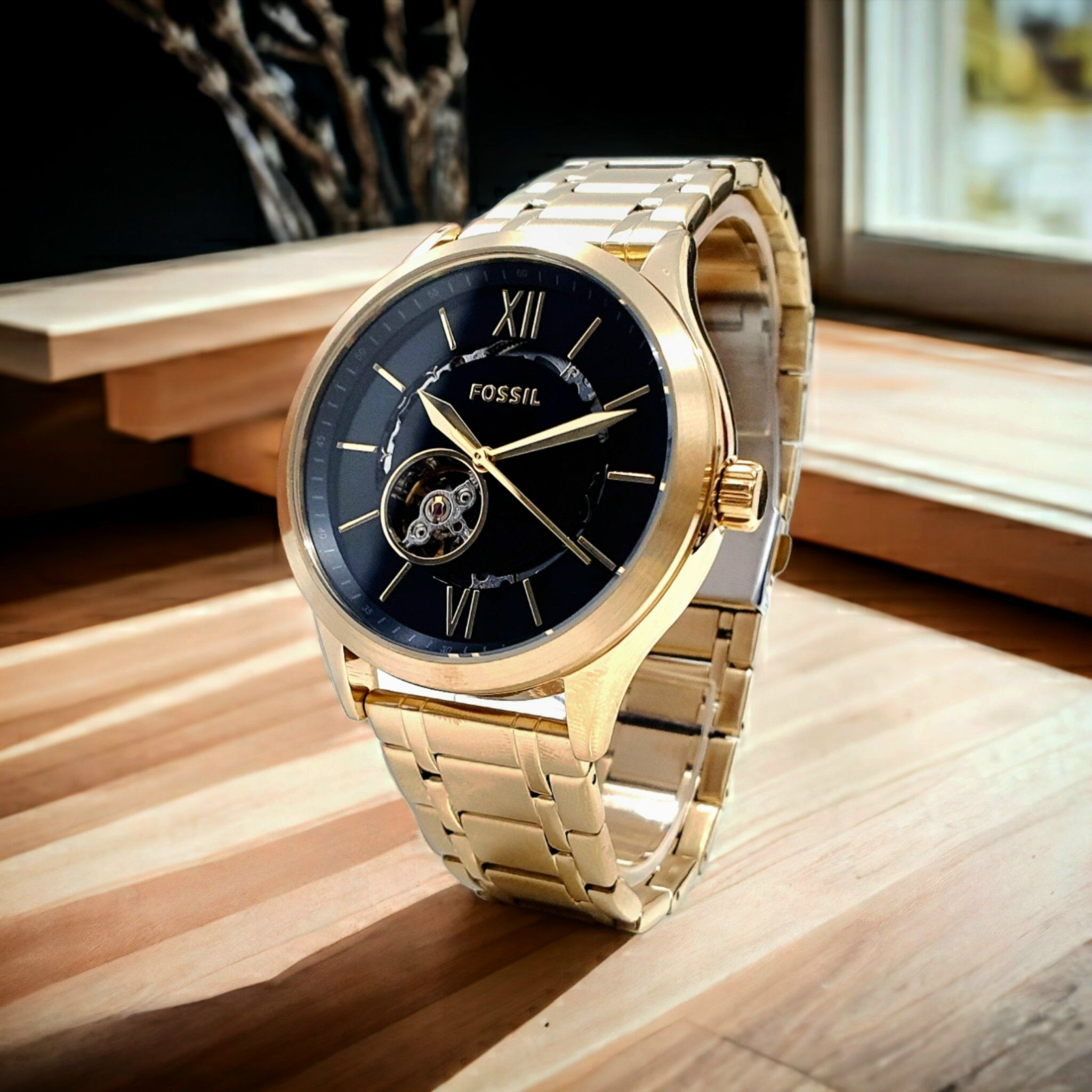 Fossil Automatic BQ2649 Gold-Tone Stainless Steel Watch - Đồng Hồ Nam – PhongWatch