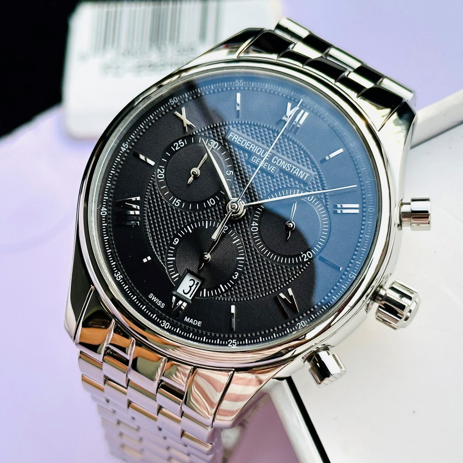 Frederique Constant Quartz FC-292MG5B6B Chronograph Silver Frederique Constant Quartz FC-292MG5B6B Chronograph Silver