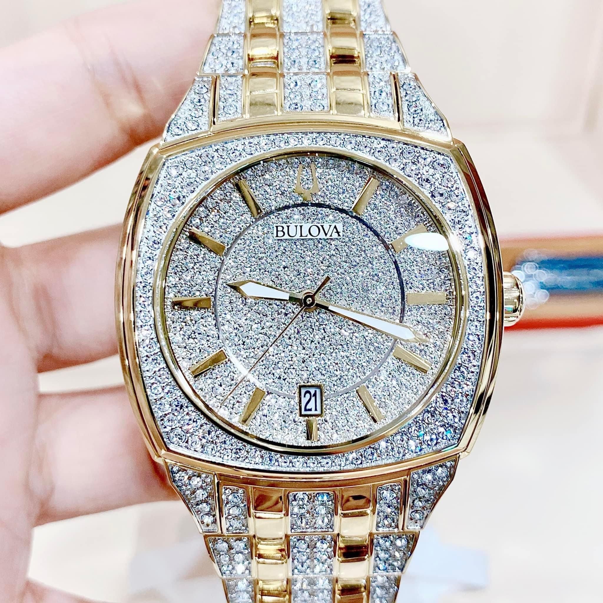 Bulova Phantom Swarovski 98B323 ng H Nam Ch nh H ng Gi T t