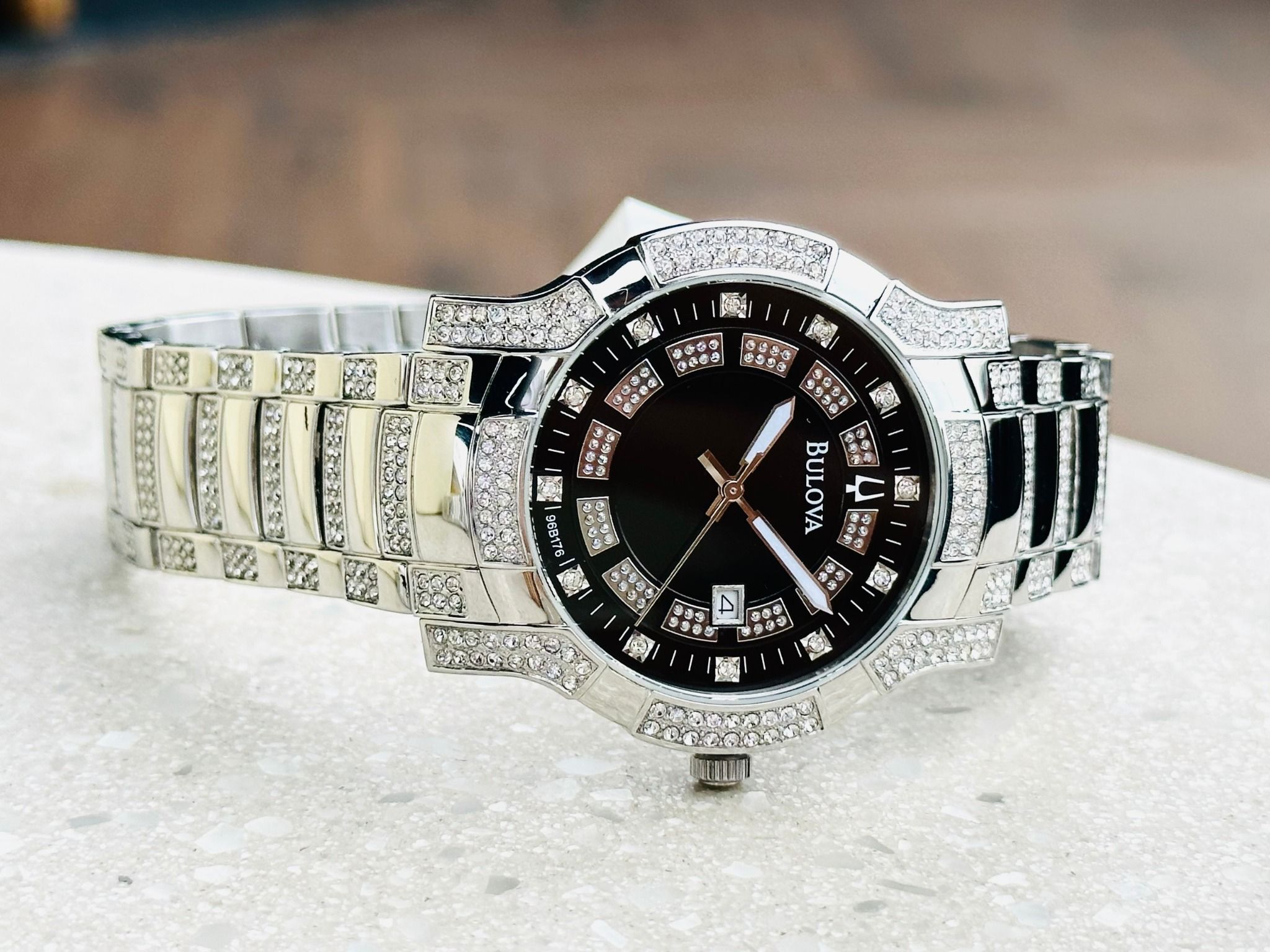 Bulova men's 96b176 crystal watch sale