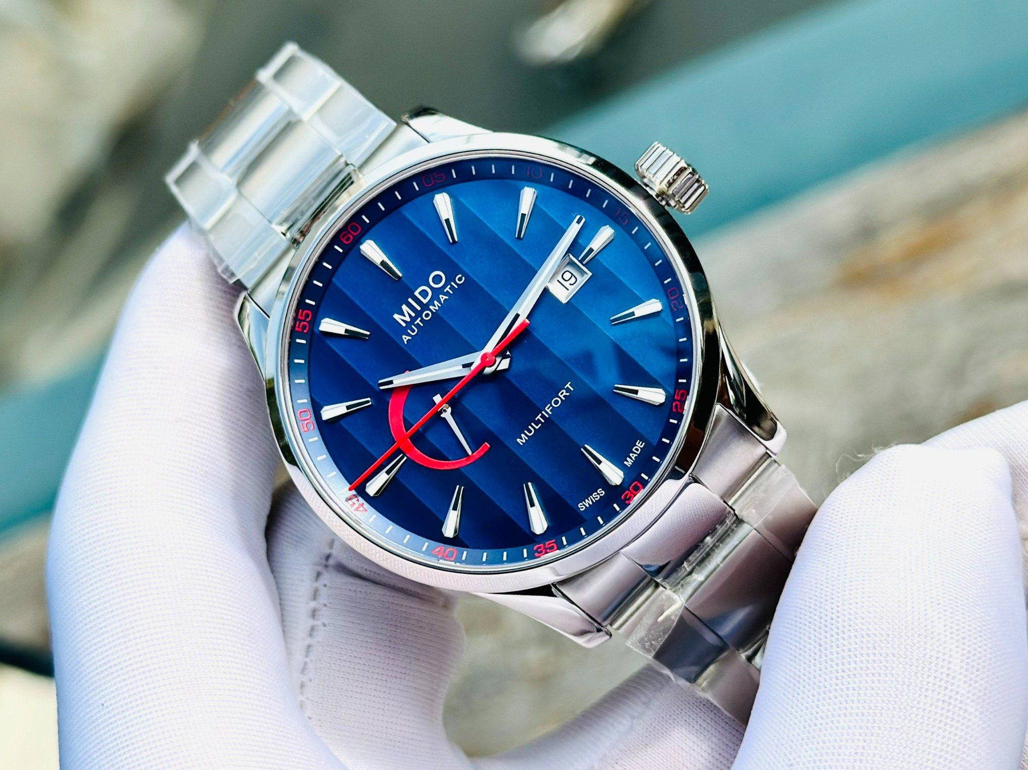 Mido Automatic M038.424.11.041.00 Multifort Power Reserve Blue ng PhongWatch