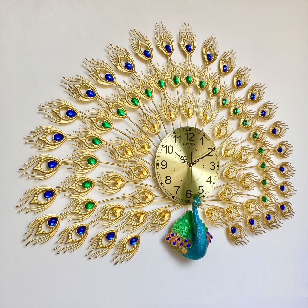 ĐỒNG HỒ TREO TƯỜNG DECOR KIỂU CÔNG XOÈ LỚN  - DH1929/D12