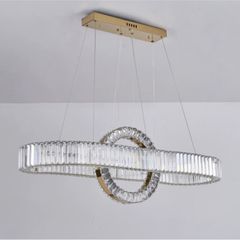 Đèn chùm phale, thiết kế thả ngang, vòng phale trắng cao cấp DC-406