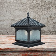 Đèn trụ cổng - hàng rào nhôm đúc cao cấp, thiết kế cổ điển DTC-65Đ