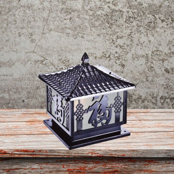 Đèn trụ cổng - hàng rào nhôm đúc cao cấp, thiết kế cổ điển DTC-69Đ
