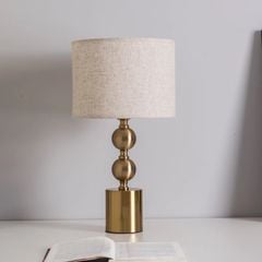 Đèn bàn hiện đại, thân kim loại si vàng đồng DB-373