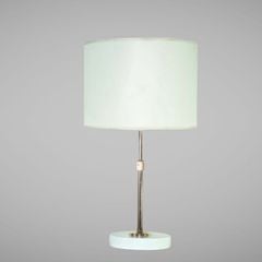 Đèn bàn chụp vải trắng, thân kim loại cao cấp DB-361